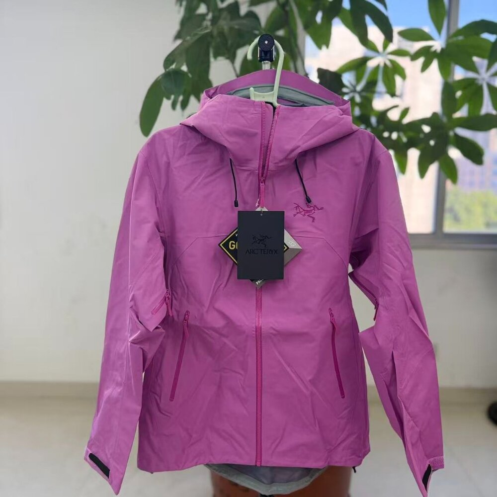 Arc'teryx Magenta Hooded Hardshell Jacket, Size S